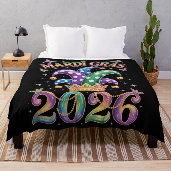 Item preview, Happy Mardi Gras Carnival Mardi Gras 2026 Jester designed and sold by AsteriskDatBArt.