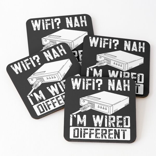 Item preview, Wifi Nah I'M Wired Different Ethernet Gamer Humor Funny It designed and sold by BarbaraLillie.