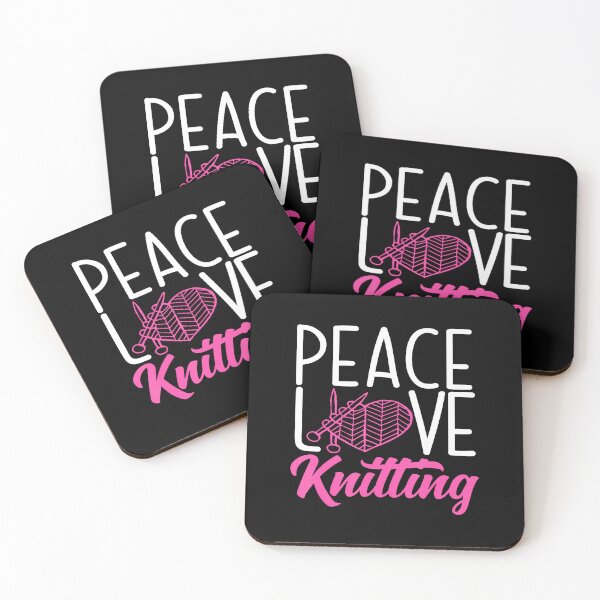 Item preview, Knitting Peace Love Yarn Needles Hobby Knitter designed and sold by MarionCharleen.
