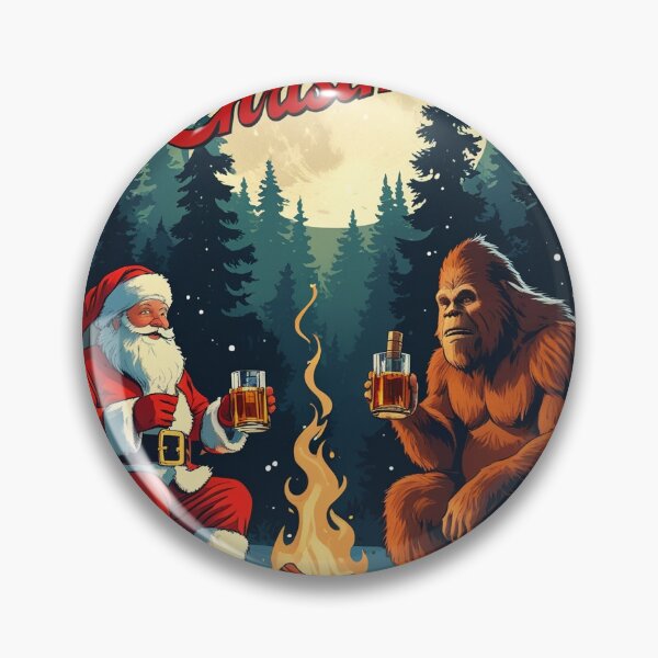 Item preview, Santa and Bigfoot Christmas Art designed and sold by OMNOUVEAU.