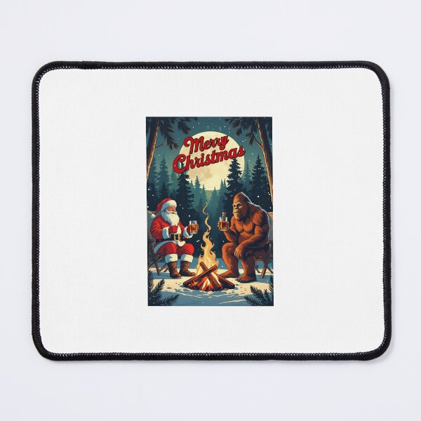 Item preview, Santa and Bigfoot Christmas Art designed and sold by OMNOUVEAU.