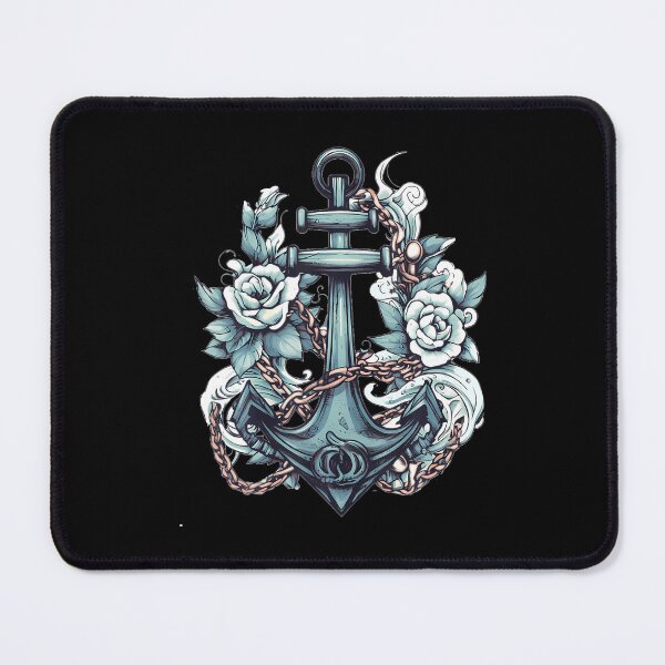 Item preview, Vintage Sailing Boat Anchor Floral Chains Nautical Seafarer designed and sold by MargieLauren.