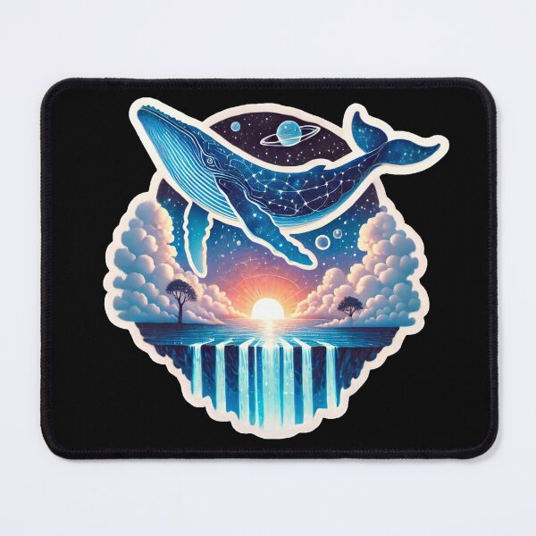Item preview, Surreal Cosmic Whale Floating Through Starry Universe designed and sold by PinUpPizzazz.