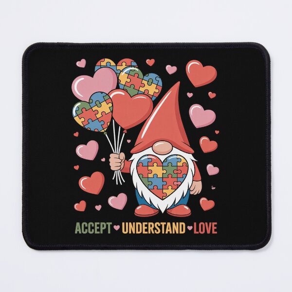 Item preview, Accept Understand Love Puzzle Autism Heart Gnome Valentine designed and sold by SIGORDESIGN.