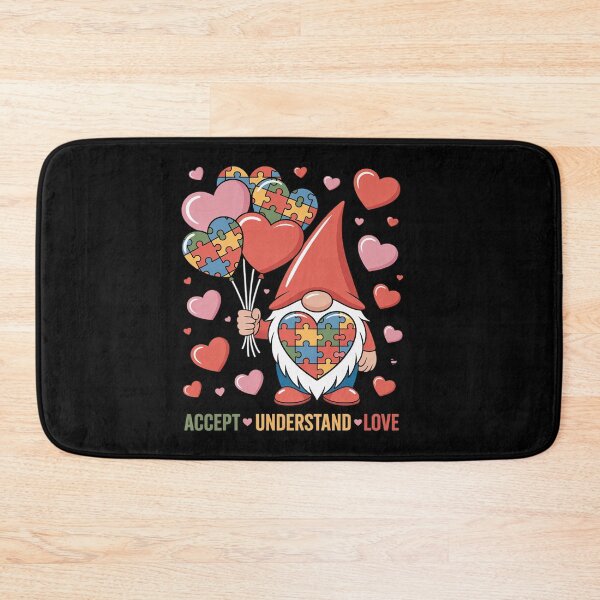 Item preview, Accept Understand Love Puzzle Autism Heart Gnome Valentine designed and sold by SIGORDESIGN.