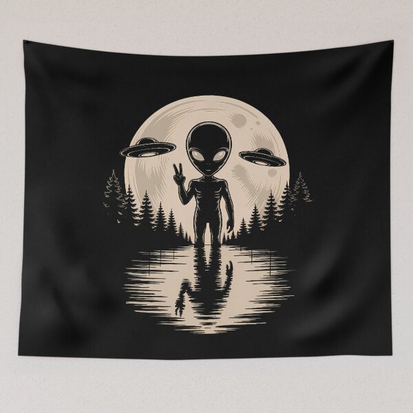 Artikelvorschau, Alien Moon Space UFO Extraterrestrial Vintage entworfen und verkauft von AlanaKaren.