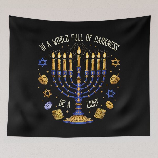 Item preview, Retro Menorah - Be A Light Hanukkah Design designed and sold by SetlockSis41.