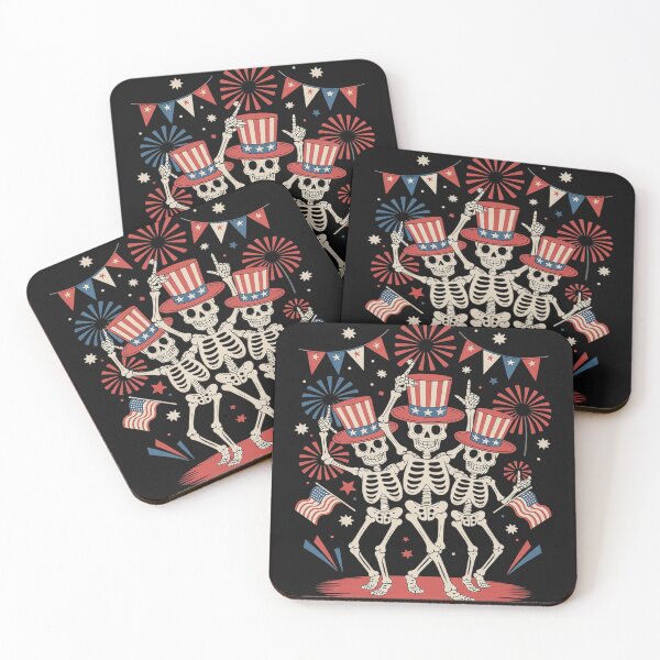 Item preview, 4th Of July Dancing Skeletons Funny Patriotic Men Women Kids designed and sold by lamsaoniutoi.