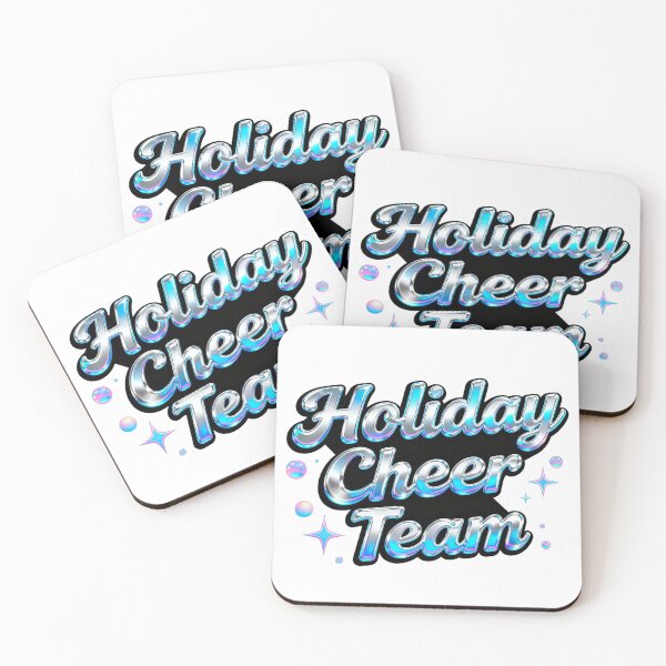 Item preview, Holiday Cheer Team Sublimation Design | Y2K Chrome Text Effect | Iridescent Metallic Groovy Retro Graphic designed and sold by Cherrydora.
