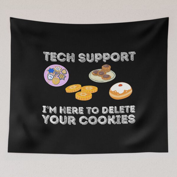 Item preview, Hanukkah Tech Support Here To Delete Cookies designed and sold by RosaliaAmber.