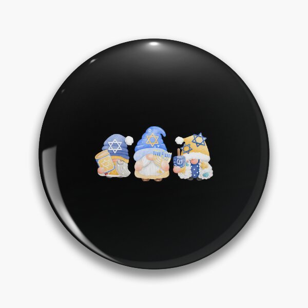 Item preview, Hanukkah Gnome Trio Cute Holiday Blue Menorah Dreidel designed and sold by MargieLauren.