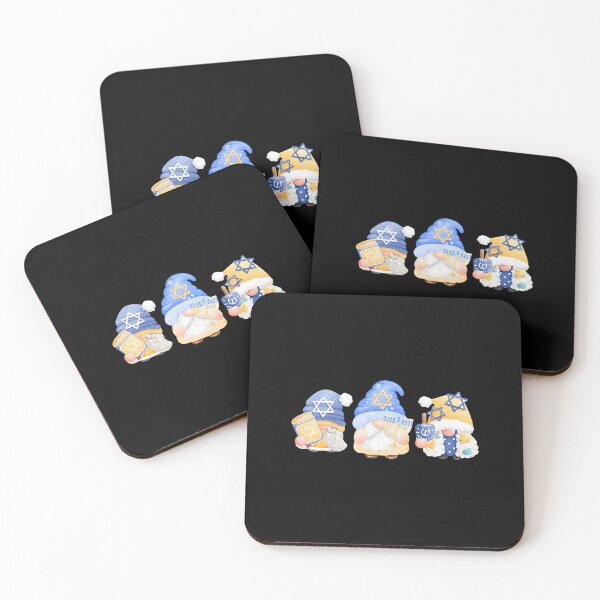 Item preview, Hanukkah Gnome Trio Cute Holiday Blue Menorah Dreidel designed and sold by MargieLauren.