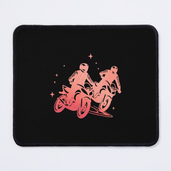 Item preview, Two motorbike riders turning in a race curve_12_Red paint designed and sold by Aariq.