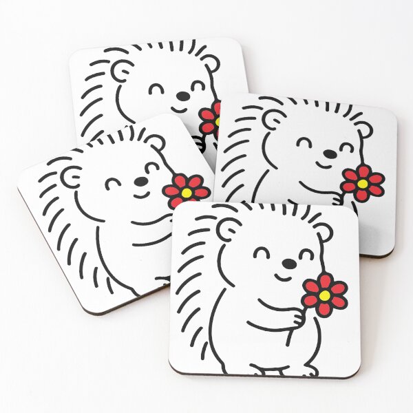 Item preview, Hedgehog with Red Flower designed and sold by KenmoreRd.