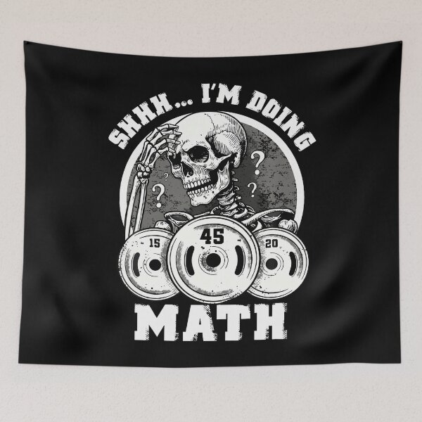 Item preview, Shhh I'M Doing Math Funny Weightlifting Funny Gym Workouts designed and sold by LucilleAntoi.