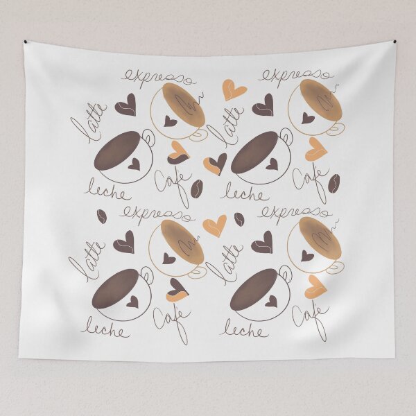 Item preview, Coffee Lovers Doodle Pattern designed and sold by Dreambigdigital.
