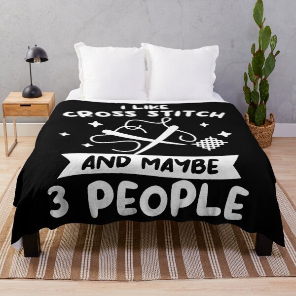 Item preview, I Like Cross Stitch And Maybe 3 People Crochet Quilting designed and sold by RosaliaAmber.