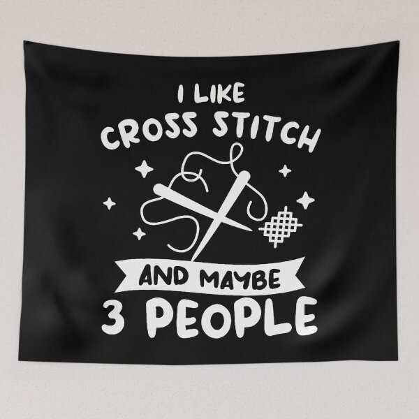 Item preview, I Like Cross Stitch And Maybe 3 People Crochet Quilting designed and sold by RosaliaAmber.