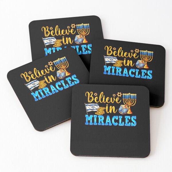 Item preview, Believe In Miracles Hanukkah Gelt Menorah Dreidel Holiday designed and sold by MarionCharleen.