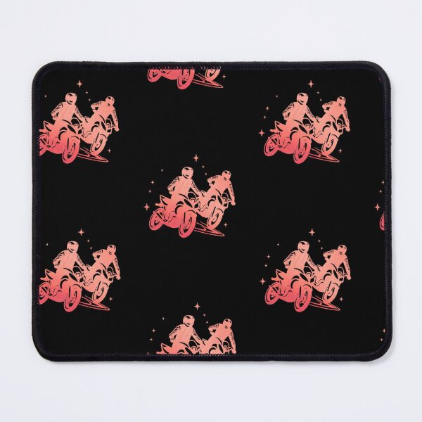 Item preview, Two motorbike riders turning in a race curve_12_Red paint_side view designed and sold by Aariq.