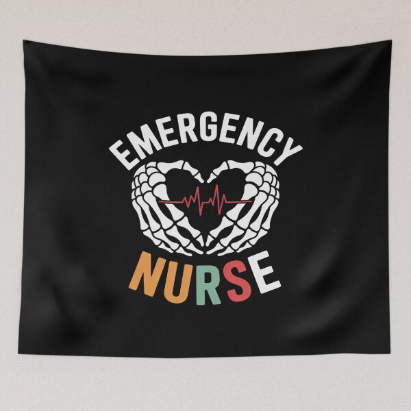 Item preview, Emergency ER Nurse Spooky Skeleton Nursing Halloween designed and sold by Rotasiin.