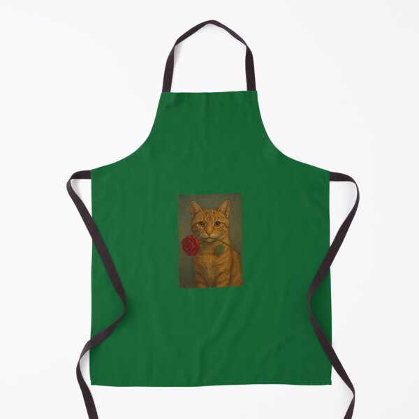 Item preview, Romantic Cat With Rose – Vintage Artistic Illustration designed and sold by NomadUSArt.