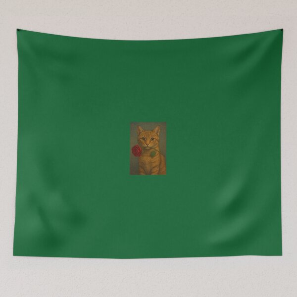 Item preview, Romantic Cat With Rose – Vintage Artistic Illustration designed and sold by NomadUSArt.