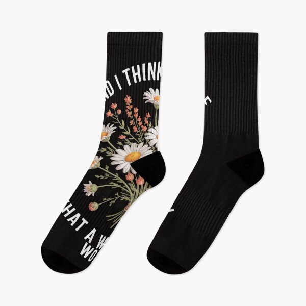 Artikelvorschau, Und ich denke mir: Was für eine wundervolle Welt! Boho Floral entworfen und verkauft von silladive.