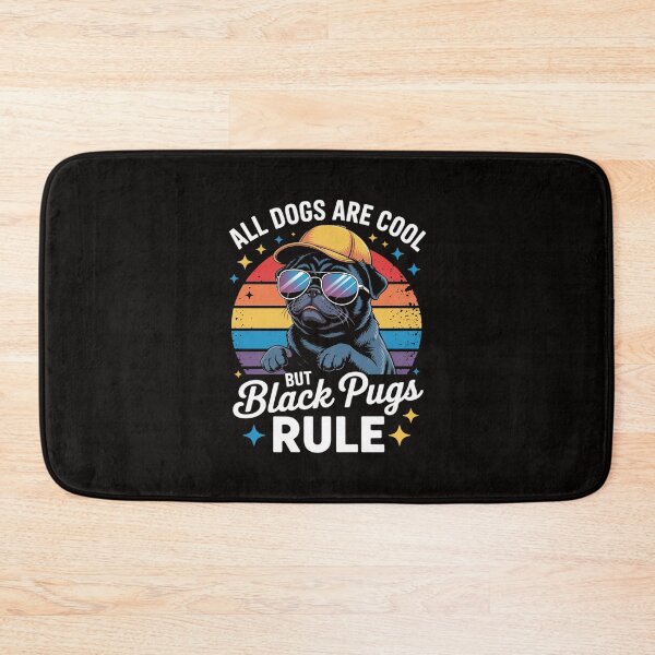 Item preview, All Dogs Are Cool But Black Pugs Rule - Dog Owner Pet Lover Men Women Kids designed and sold by silladive.