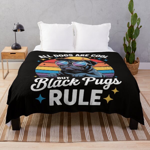 Item preview, All Dogs Are Cool But Black Pugs Rule - Dog Owner Pet Lover Men Women Kids designed and sold by silladive.