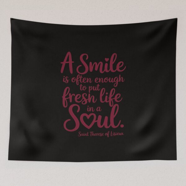 Item preview, A Smile ... St. Therese of Lisieux Catholic Quotes designed and sold by silladive.
