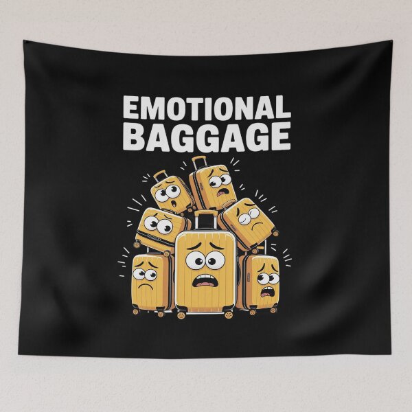 Item preview, Emotional Baggage Funny Psychological Mental Health designed and sold by Rotasiin.