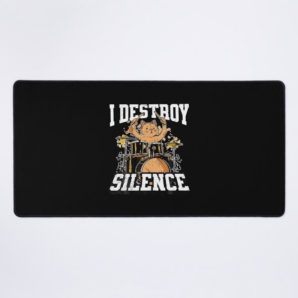 Item preview, I Destroy Silence Cat Drummer Playing Drums Funny Graphic designed and sold by LucilleAntoi.