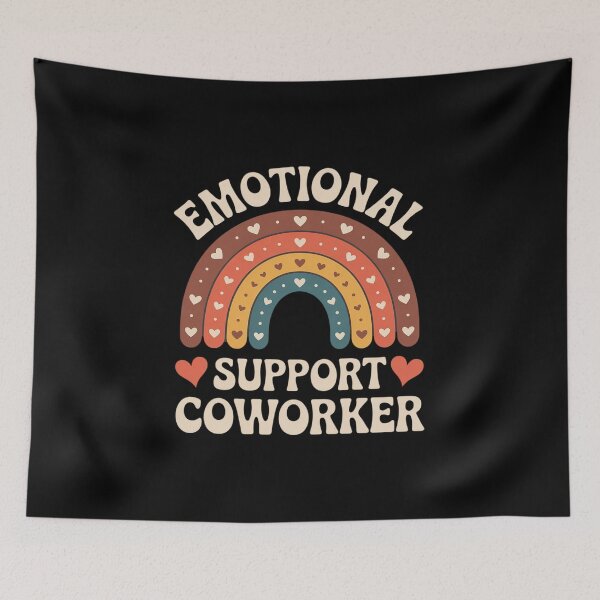 Item preview, Emotional Support Coworker Office Rainbow designed and sold by Rotasiin.