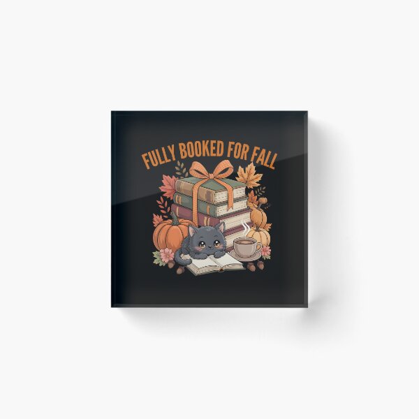 Item preview, Fully Booked For Fall Pumpkin Cat Reading Books Autumn Vibes designed and sold by LucilleAntoi.