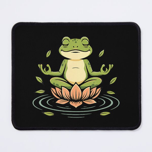 Item preview, Zen Frog Lotus Funny Yoga Meditation Nature Design designed and sold by FernLela.