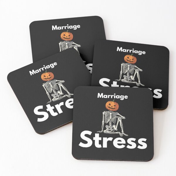 Item preview, Marriage Stress – A Funny Halloween Skeleton Meme designed and sold by Vvmd.