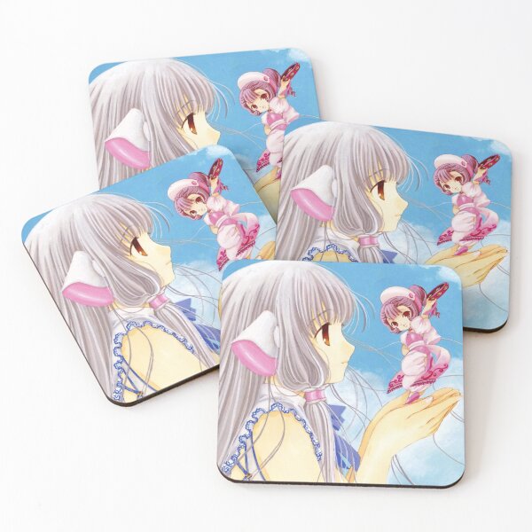 Item preview, Gentle Sky Girl & Tiny Fairy Companion – Pastel Fantasy Anime Art designed and sold by bunnyreeaa.