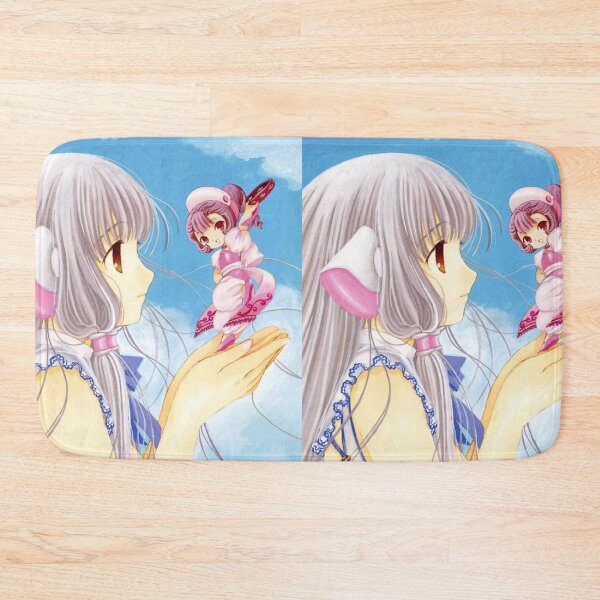 Item preview, Gentle Sky Girl & Tiny Fairy Companion – Pastel Fantasy Anime Art designed and sold by bunnyreeaa.