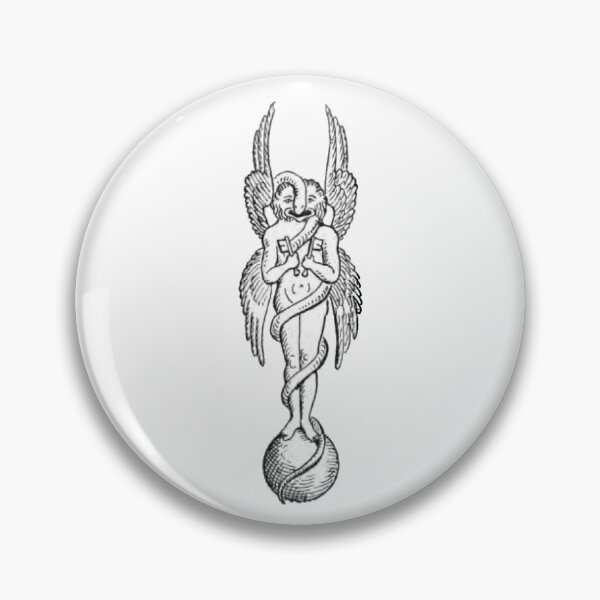 Item preview, Leontocephaline, Winged Demon with Snake, Mithraic God, Vatican Bronze Illustration designed and sold by HawthorneFlame.