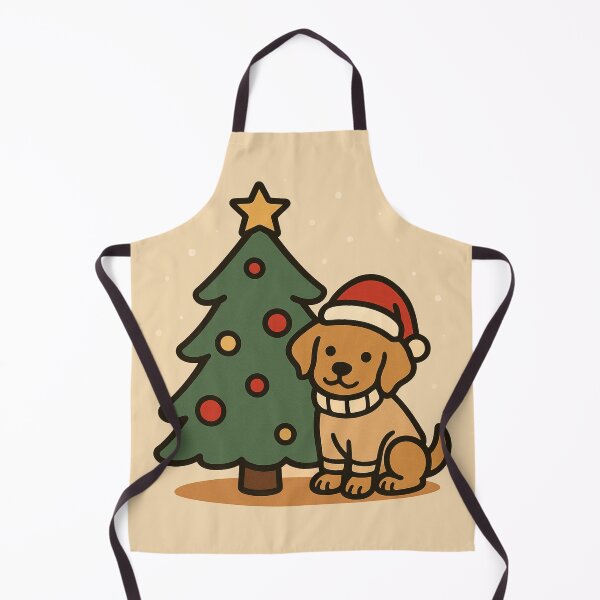 Item preview, Christmas Tree Pup Peek – Cute Dog by the Holiday Tree designed and sold by dogmomtees.