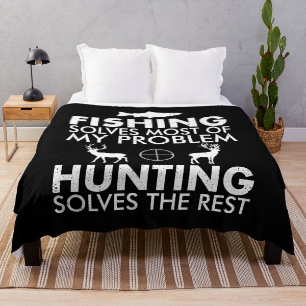 Item preview, Fishing Solves Most Of My Problems, Hunting Solves The Rest designed and sold by kamaniyavidya.