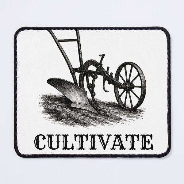 Item preview, Vintage Farm Plow Illustration — Rustic Agriculture Art Kindness Growth designed and sold by TwinFishDesign.