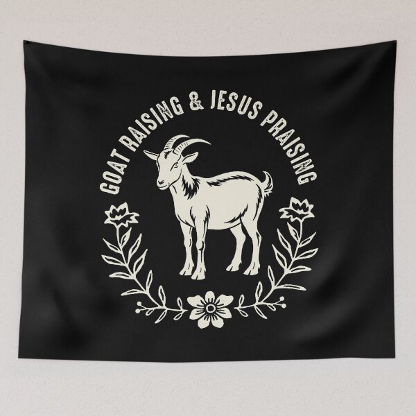 Item preview, Goat Raising And Jesus Praising Farmer Farming Goat Lover designed and sold by LucilleAntoi.
