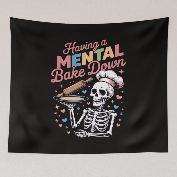 Item preview, Skeleton Baker Baking Lover Groovy Having A Mental Bake Down designed and sold by silladive.