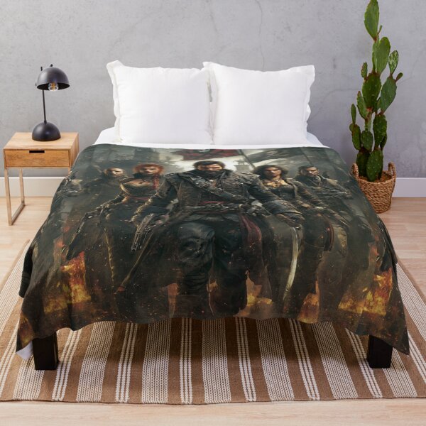 Item preview, Group of treasure hunters with map amidst fire designed and sold by Piotrek0001.