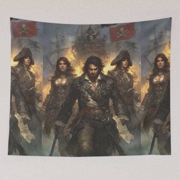 Item preview, Elegant pirates in tricorne hats ready to fight designed and sold by Piotrek0001.