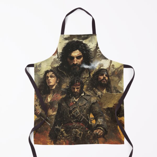 Item preview, Smoking pistol and black pirate flag in wind designed and sold by Piotrek0001.
