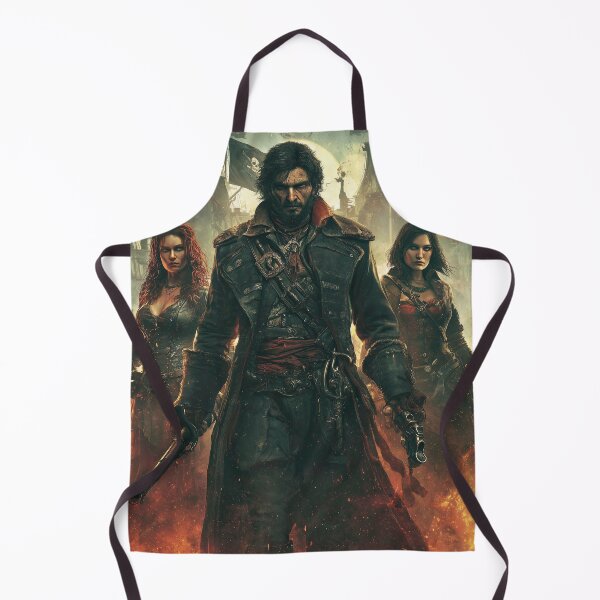 Item preview, Ship captain surrounded by two beautiful fierce warriors designed and sold by Piotrek0001.