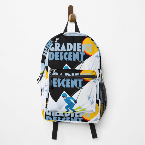 Item preview, Funny Nerdy Gradient Descent Algorithm Machine Learning Skier Science Teacher Text designed and sold by MathWare MathClips.